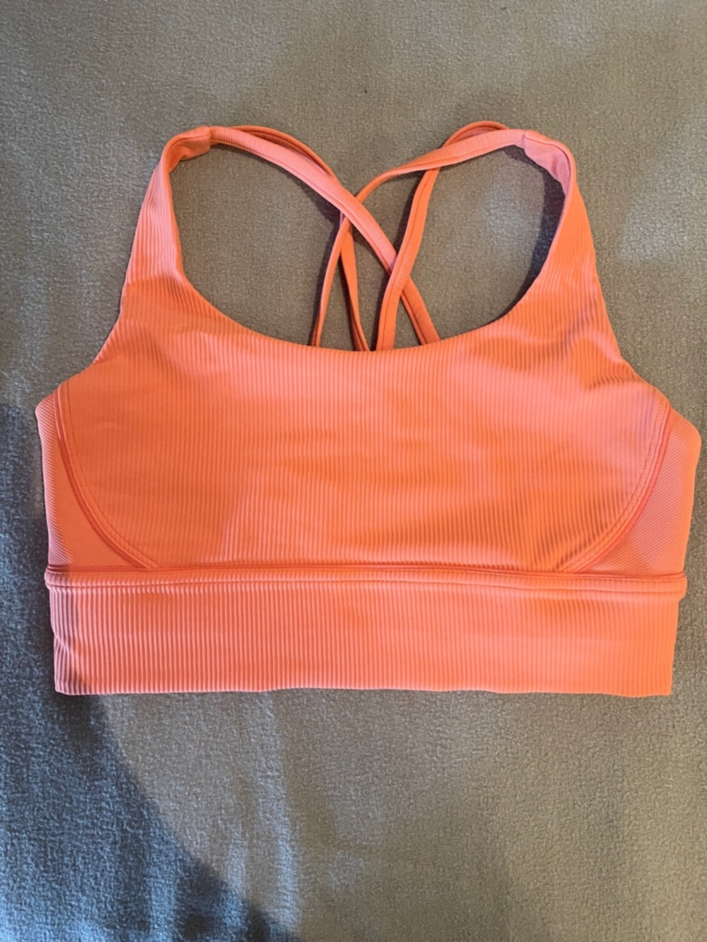 lululemon athletica Coral Ribbed Strappy Sports Bra